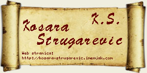 Kosara Strugarević vizit kartica